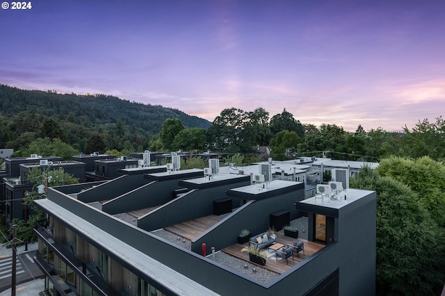 balcony with a view of trees