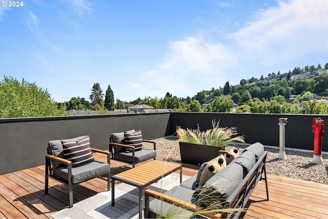 deck with outdoor lounge area