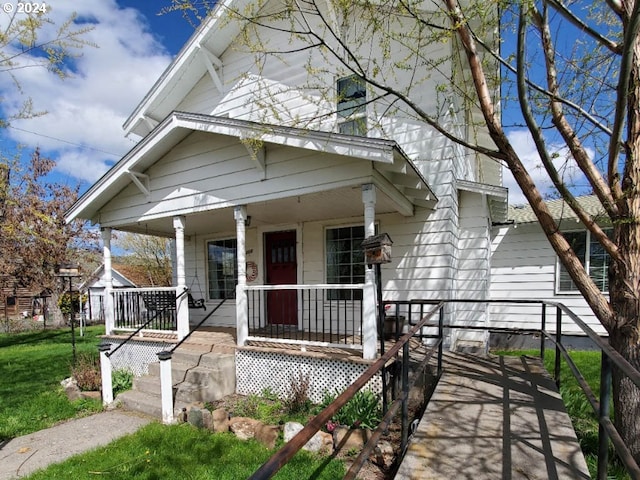 bungalow-style house with a porch