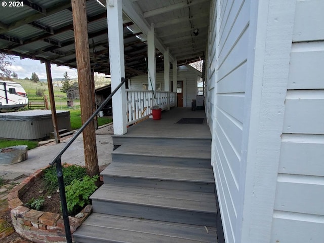 view of stairway