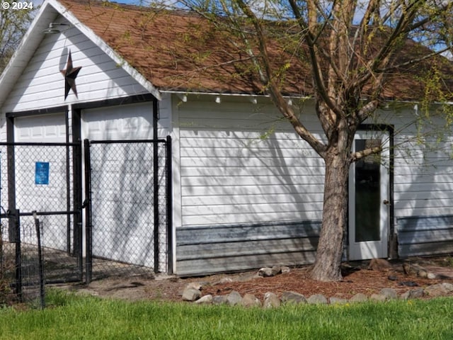 view of outdoor structure featuring a garage