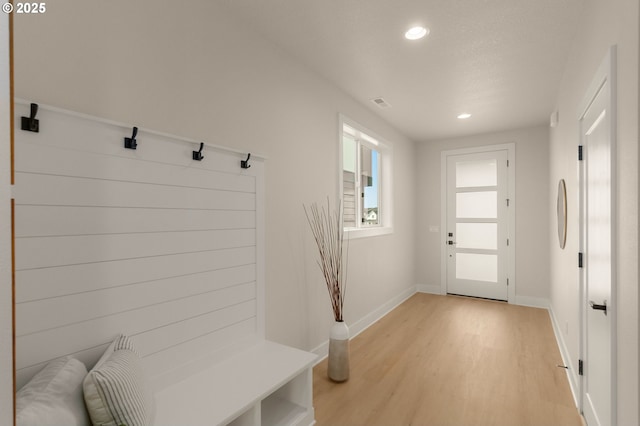12040 SW Trask St Unit Lt96, Beaverton, OR 97007 - mudroom with recessed lighting, light wood finished floors, and baseboards