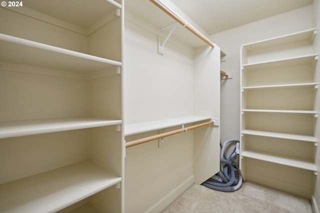 walk in closet featuring carpet