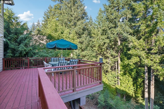 view of wooden terrace