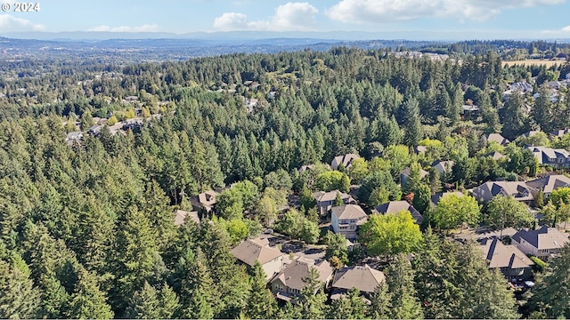 bird's eye view featuring a mountain view