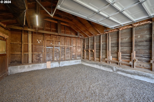 interior space with wood walls