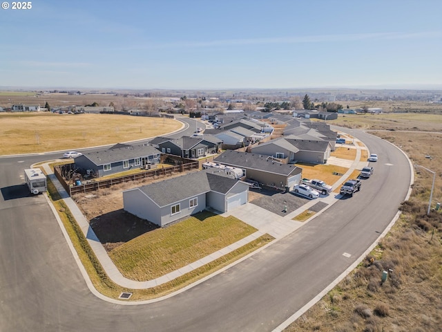 bird's eye view with a residential view