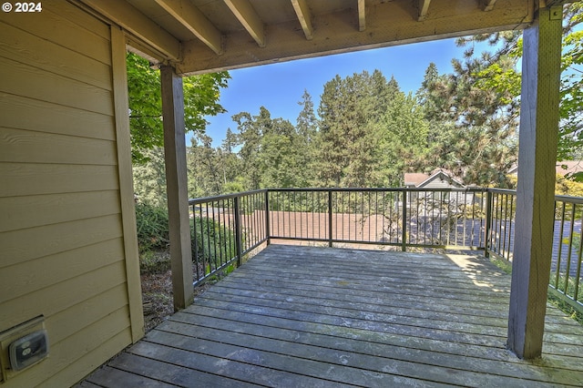 view of wooden deck