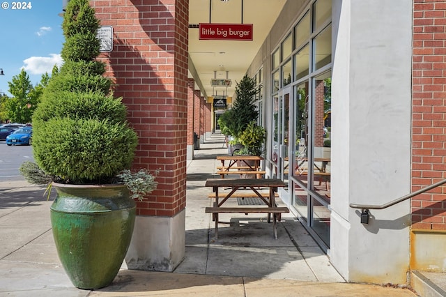 exterior space featuring covered porch