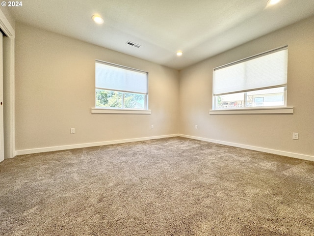 spare room with carpet floors