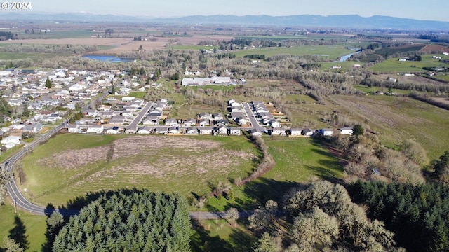 aerial view featuring a mountain view