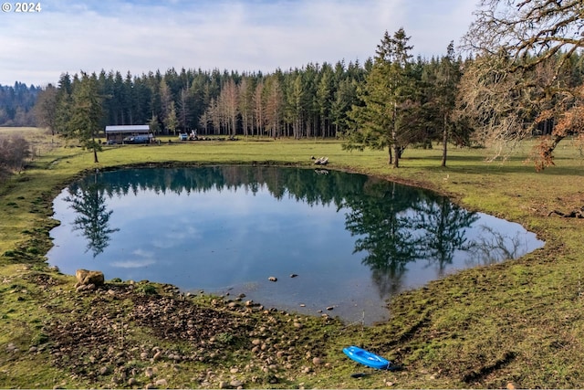 33020 S Dickey Prairie Rd, Molalla, OR 97038 - water view featuring a heavily wooded area
