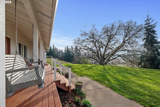 33020 S Dickey Prairie Rd, Molalla, OR 97038 - wooden deck featuring a lawn