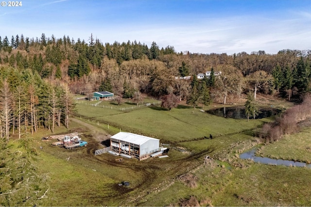 bird's eye view featuring a rural view