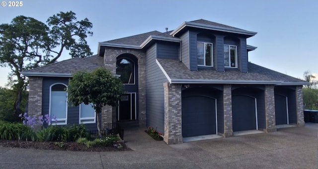 view of front of home featuring a garage