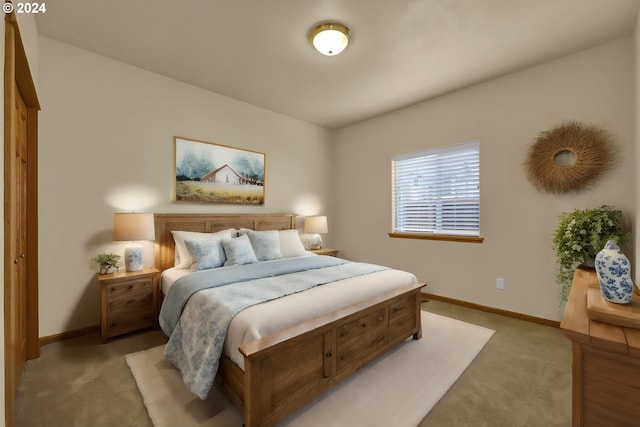 view of carpeted bedroom