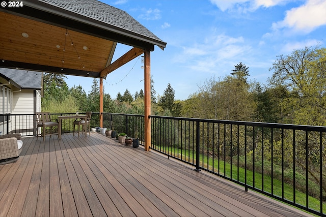 view of wooden deck