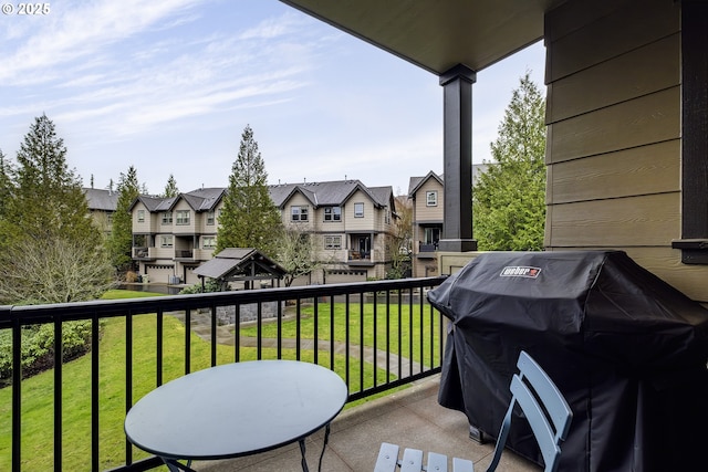 balcony with grilling area