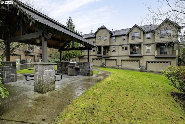 view of yard featuring a gazebo