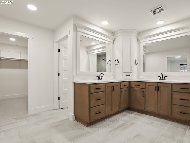 bathroom with vanity