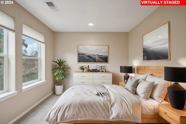 view of carpeted bedroom