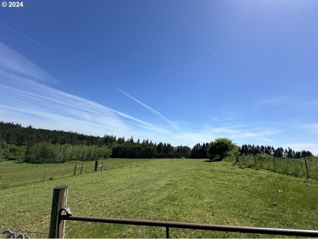 view of yard featuring a rural view