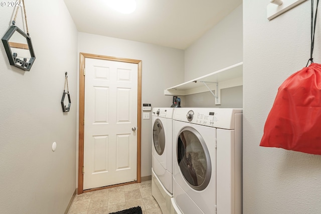 laundry area with washer and dryer