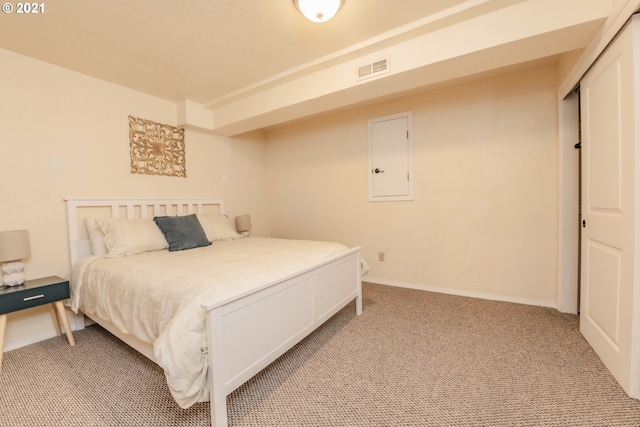 view of carpeted bedroom