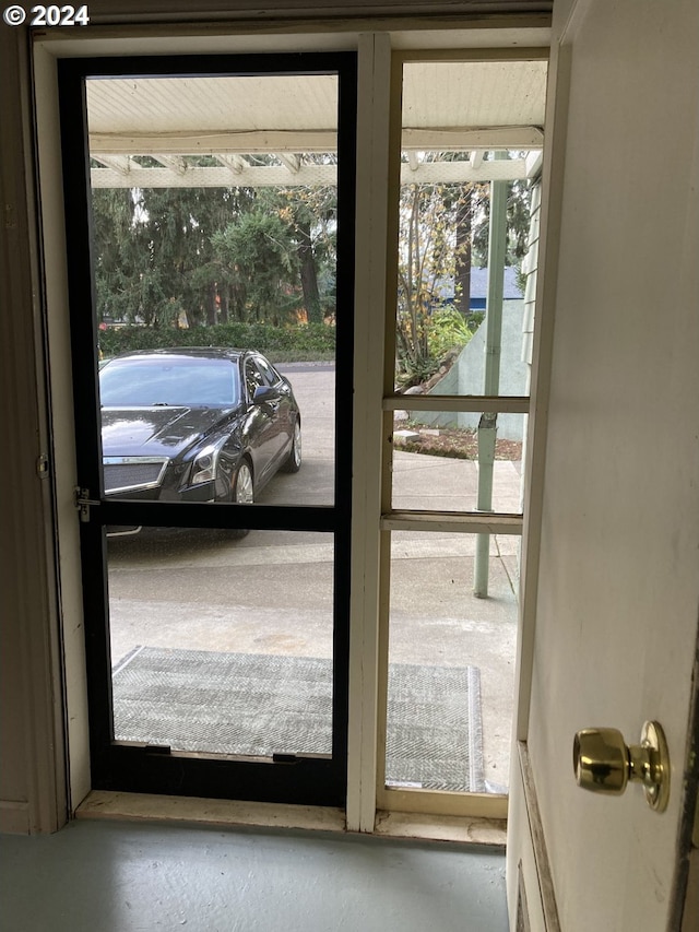 view of doorway to outside