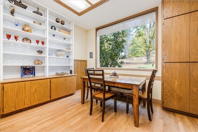 dining area featuring light hardwood / wood-style floors