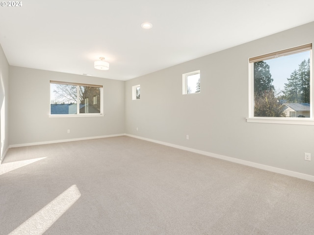 carpeted spare room with plenty of natural light