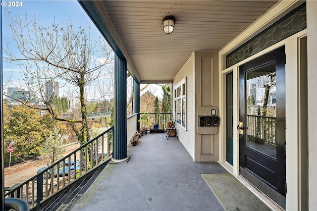 balcony with a porch