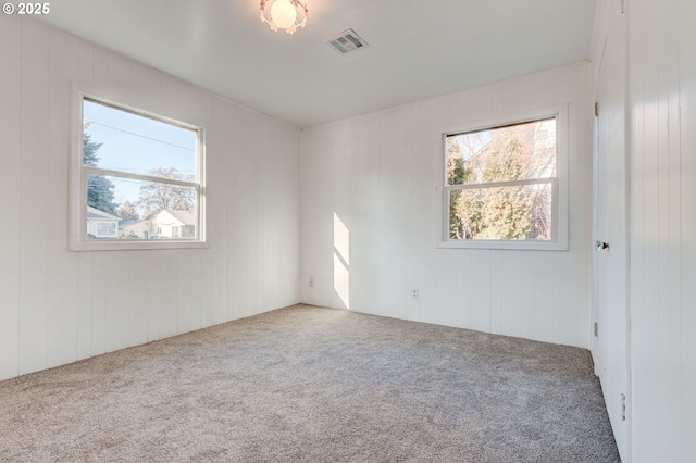 carpeted empty room featuring plenty of natural light