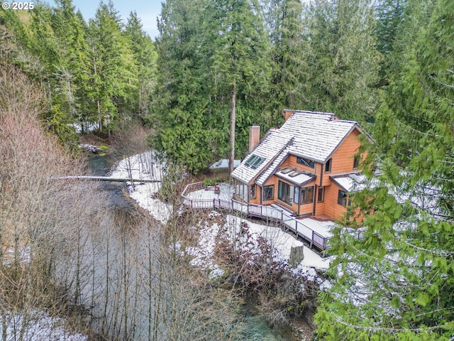 aerial view with a view of trees