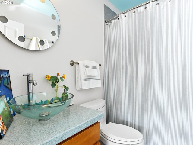 bathroom featuring toilet and vanity