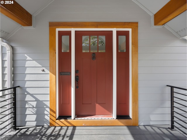 view of doorway to property