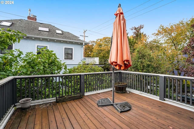 view of wooden terrace