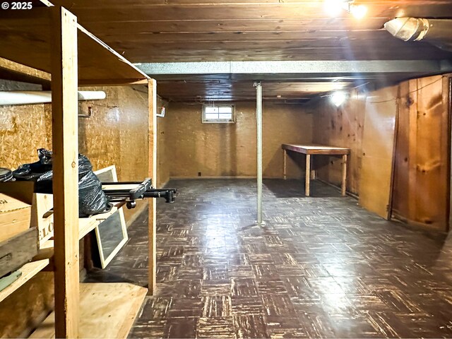 view of basement