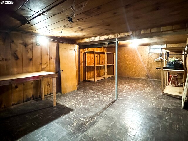 view of basement