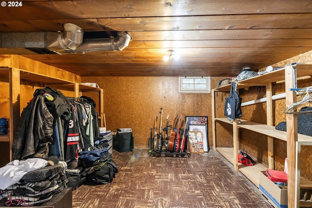 view of storage room