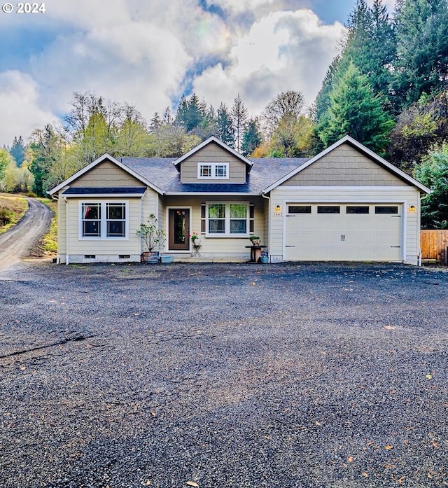 1843 Shelley Rd, Coquille, OR 97423 - view of front facade with a garage and a shingled roof