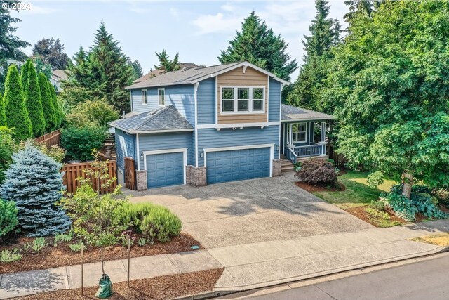 view of front of house featuring a garage