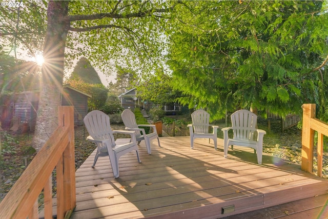 view of wooden deck