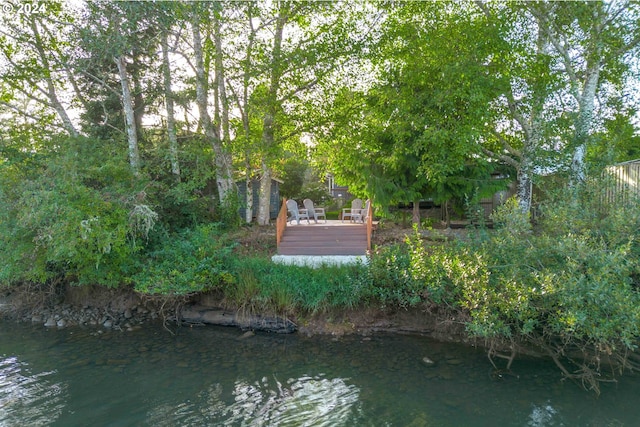 view of yard featuring a water view