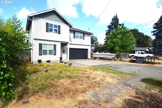 front of property featuring a garage