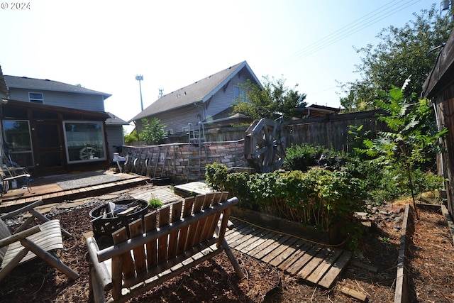 view of patio / terrace featuring a wooden deck