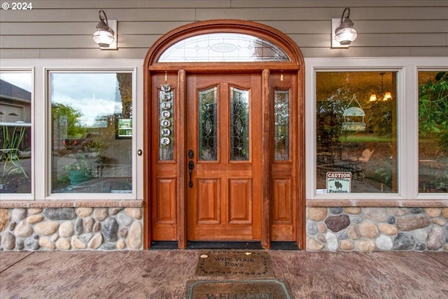 view of doorway to property