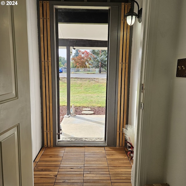 view of doorway to outside