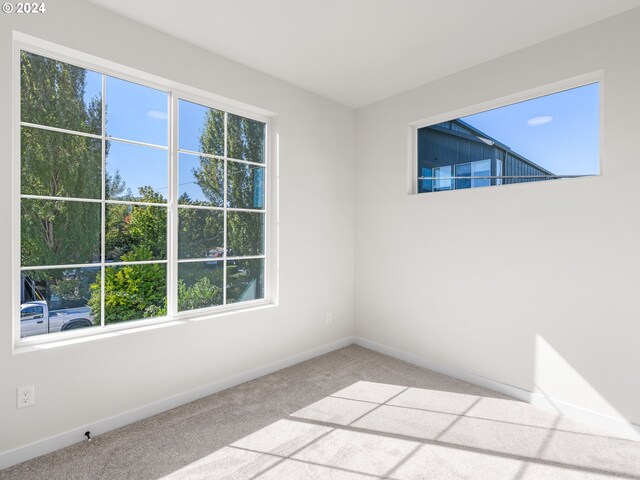 unfurnished room featuring carpet flooring