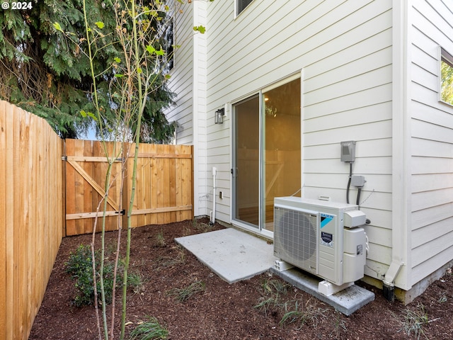 exterior space with ac unit